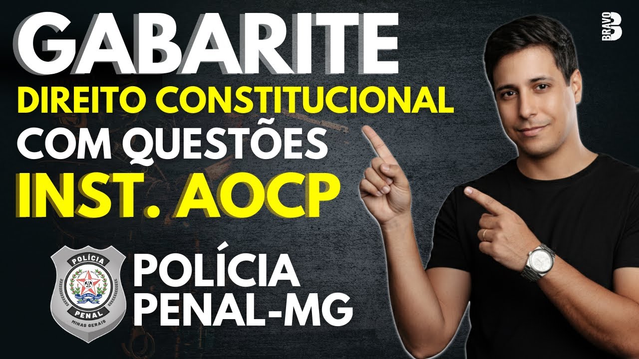 GABARITE DIREITO CONSTITUCIONAL NA PPMG | QUESTÕES INSTITUTO AOCP