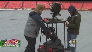 CBS Crew Prepares For AFC Championship Game