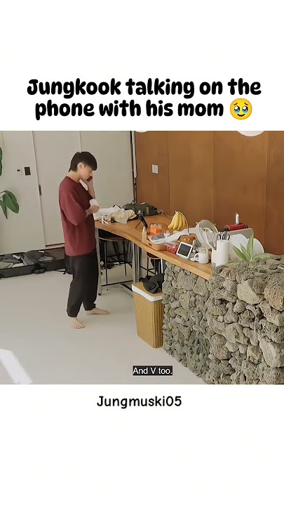 jungkook talking with his mom