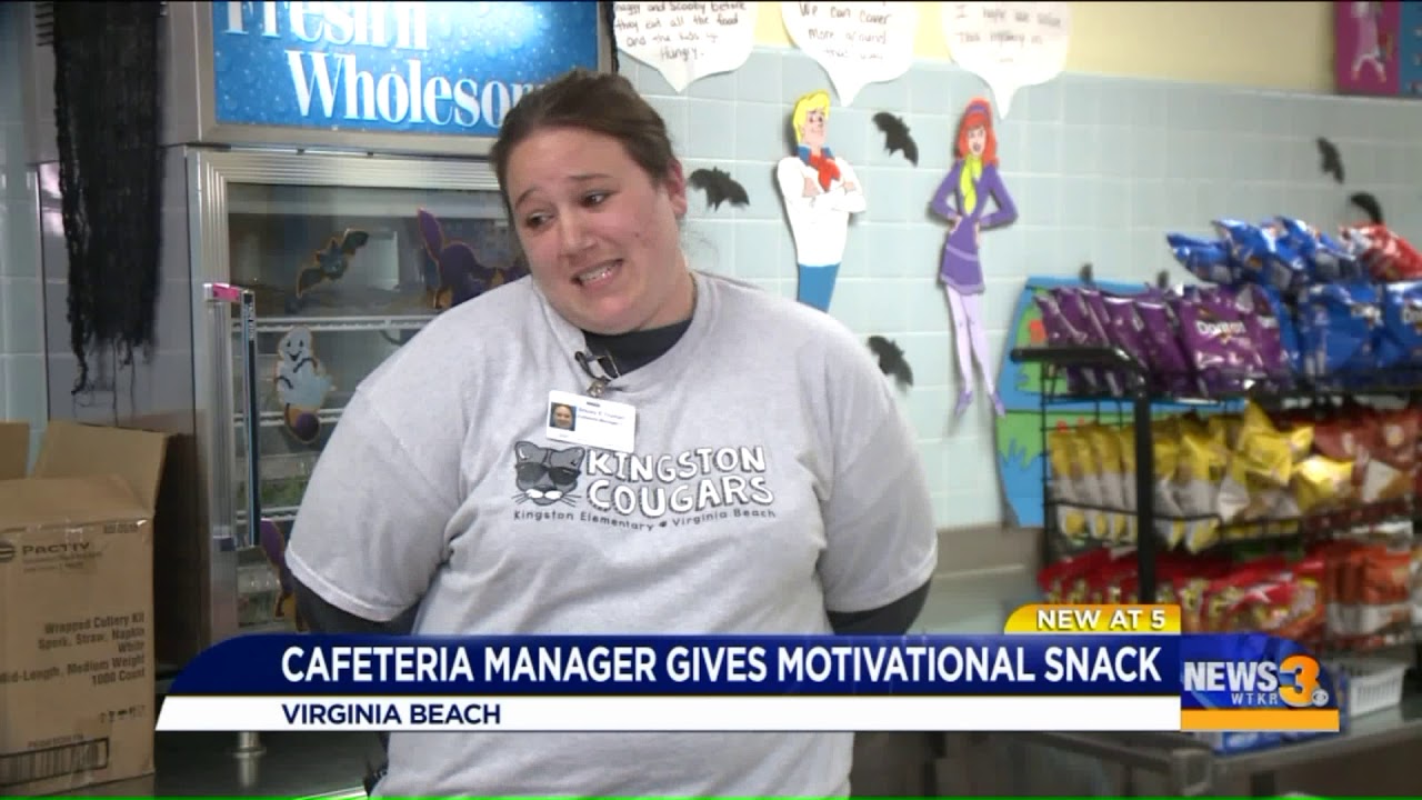 Virginia Beach school cafeteria manager writes inspirational messages on  bananas to students - YouTube