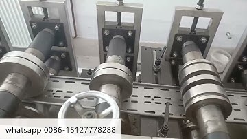 Low Price Adjustable Cable Tray Roll Forming Machine for Hungary client 15 *150