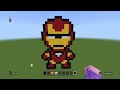 How to build an Iron Man pixel art- minecraft tutorial