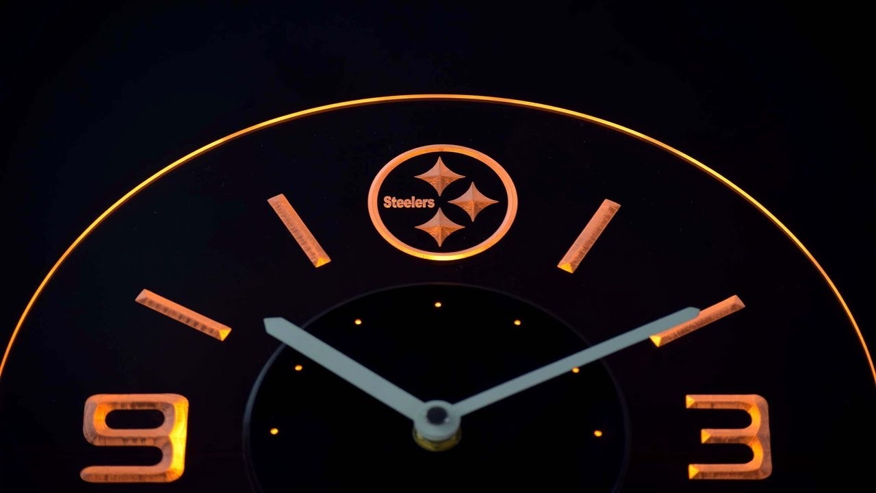 Pittsburgh Steelers Modern LED Neon Wall Clock YouTube