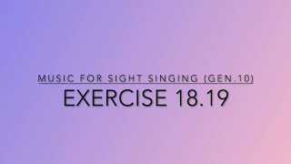 Exercise 18.19 - Music for Sight Singing