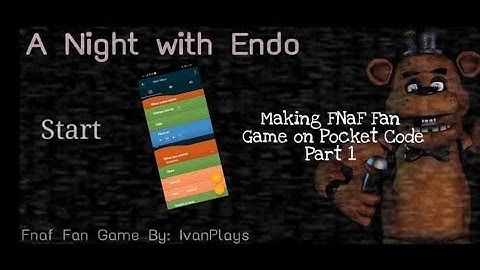 How To Make A FNaF Fan Game on Pocket Code Remake (Part 1)