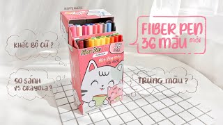 Review bộ Fiber Pen ColoKit 36 Màu MỚI // Bút Calligraphy Giá Rẻ | Happy Hidari