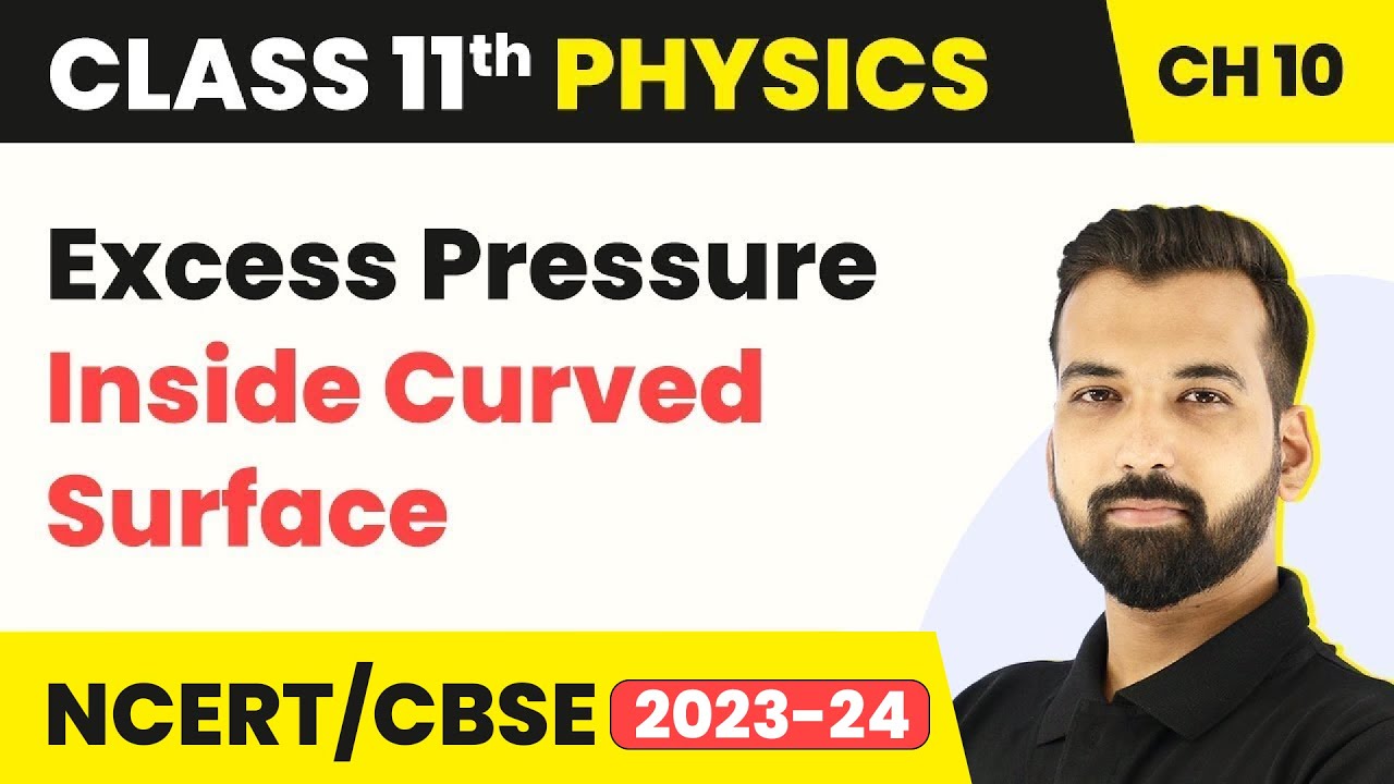 Class 11 Physics Chapter 10 | Excess Pressure Inside Curved Surface - Mechanical Properties of Fluid