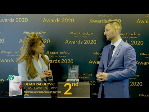 Bayut | dubizzle Stronger Together Awards 2020 - Dejan Radulovic from Hunt & Harris Real Estate