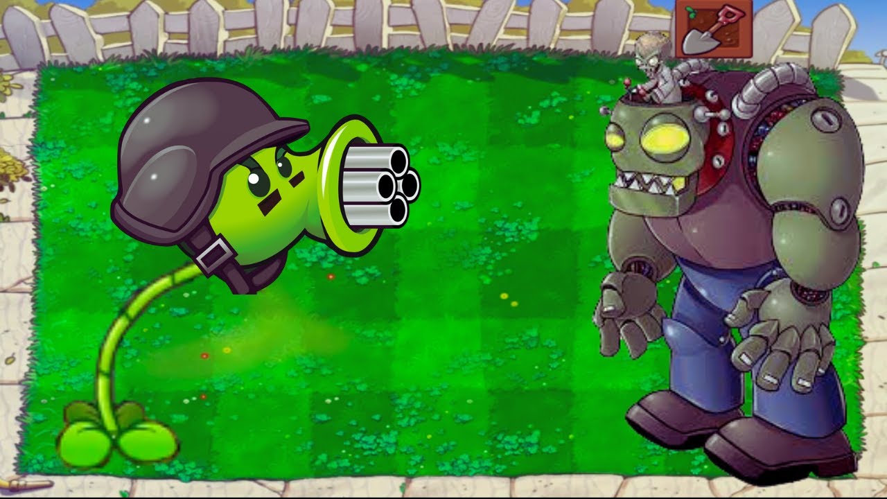 Plants vs Zombies Hack - Team Gatling Pea vs Dr . Zomboss - YouTube