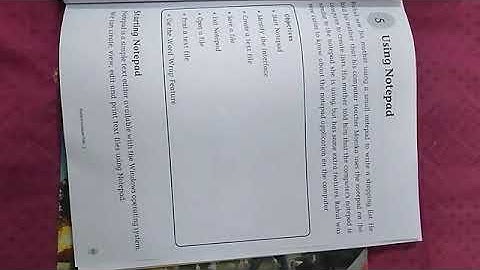 Lesson 5 Using Notepad 1 class 3rd