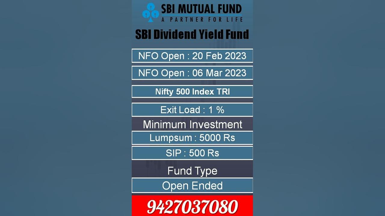 SBI Dividend Yield Fund SBI Mutual Fund NFO SBI Dividend Yield Fund