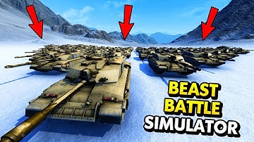 TANK ARMY IN BEAST BATTLE SIMULATOR (Beast Battle Simulator Funny Gameplay)