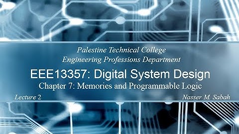 Lecture 7-2: Memory decoding and error correction | PTC EEE13357 Digital System Design