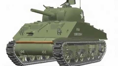 Sherman Tank M4 - 3D Model