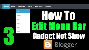 How To Edit Menu Bar If Gadget Not Showing Hindi/Urdu Tutorial-3 [kamalgrd] 2018