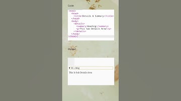 Tap to show details in html | html detail and summary tag | #codingtutorial #html #coding #web