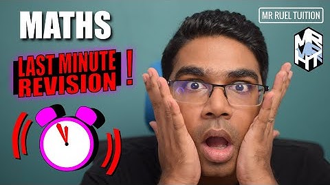 Maths Last Minute Revision // SPM / IGCSE / High School