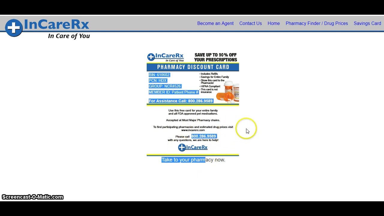 IncareRx Online Business Opportunity | Discount Prescription Card Business