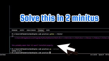 Fix Tkinter Not Working in Visual Studio Code | Python GUI Error Solved (Step-by-Step Tutorial)