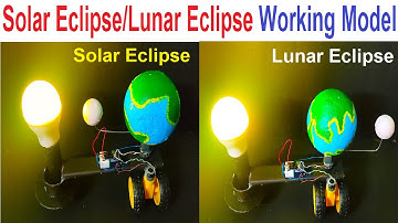 solar and lunar eclipse working model science project for exhibition - diy - earth | howtofunda