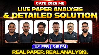 GATE 2026 ME Paper Analysis | Detailed Solutions &amp; Real Difficulty level | Real Paper Real Analysis