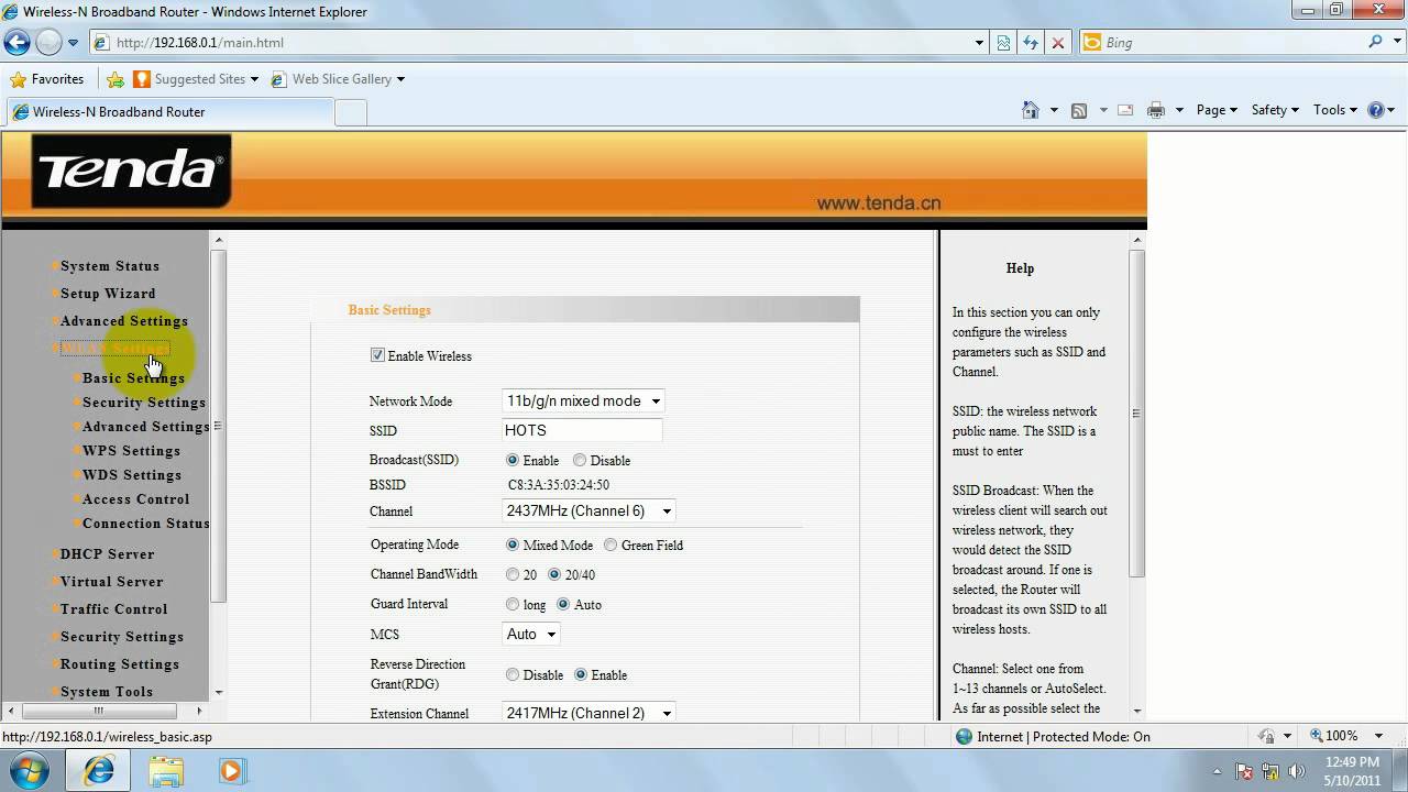 Tenda router: description of settings Tenda router: description of settings