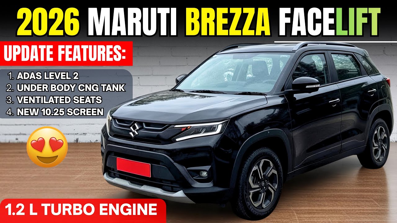 BREZZA 2026 FACELIFT 😍|| New Design, Features, Mileage & Price || MARUTI SUZUKI BREZZA FACELIFT 2026