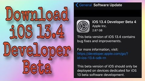 How to download iOS 13.4 Developer Beta 4. Download iOS 13.4 beta 4. |Harrower Team Tech|