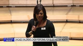 Chicago Children`s Choir performs for Black History Month