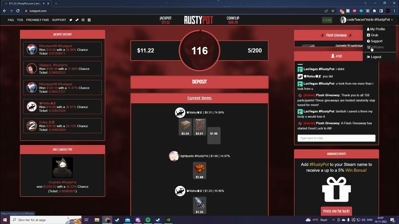 RUSTYPOT//BONUS CODE//REFERRAL CODE bacon YouTube