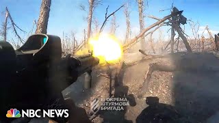 Video pertempuran dramatis menunjukkan serangan Ukraina terhadap parit Rusia dekat Bakhmut