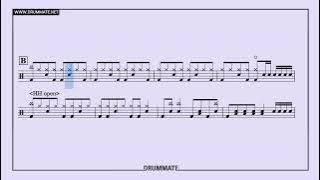 Naruto Shippuden Opening 3 (★★★☆☆) Drum Sheet Music