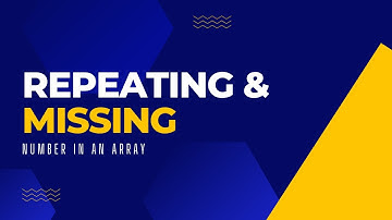 Find Missing & Repeating Number | Leetcode | Array