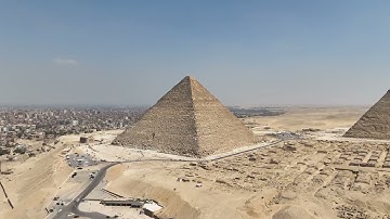 Giza pyramid complex BY DRONE.  SIMPLY AMAZING!!!! - Cairo Egypt - ECTV