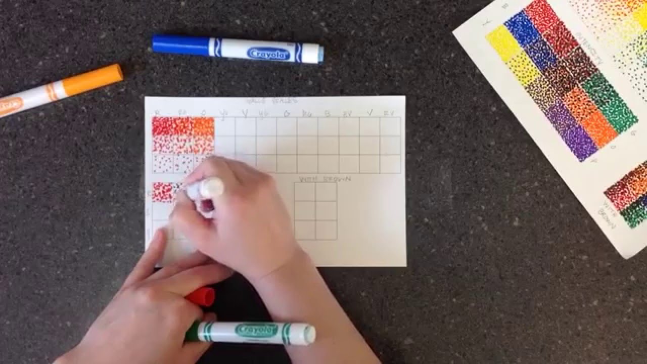 Pointillism Value Scales with Markers - YouTube