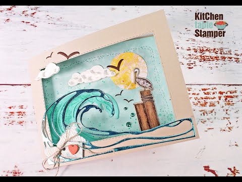 Part TWO Stampin&rsquo; Up! Waves of the Ocean You&rsquo;re an Inspiration 3D Fun Fold Kitchen Table Stamper