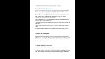 window password recovery
