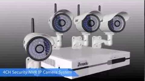 ZMODO 4CH NVR System Featuring 4 Indoor Outdoor Wireless IP Cameras w  Night Vision 1)