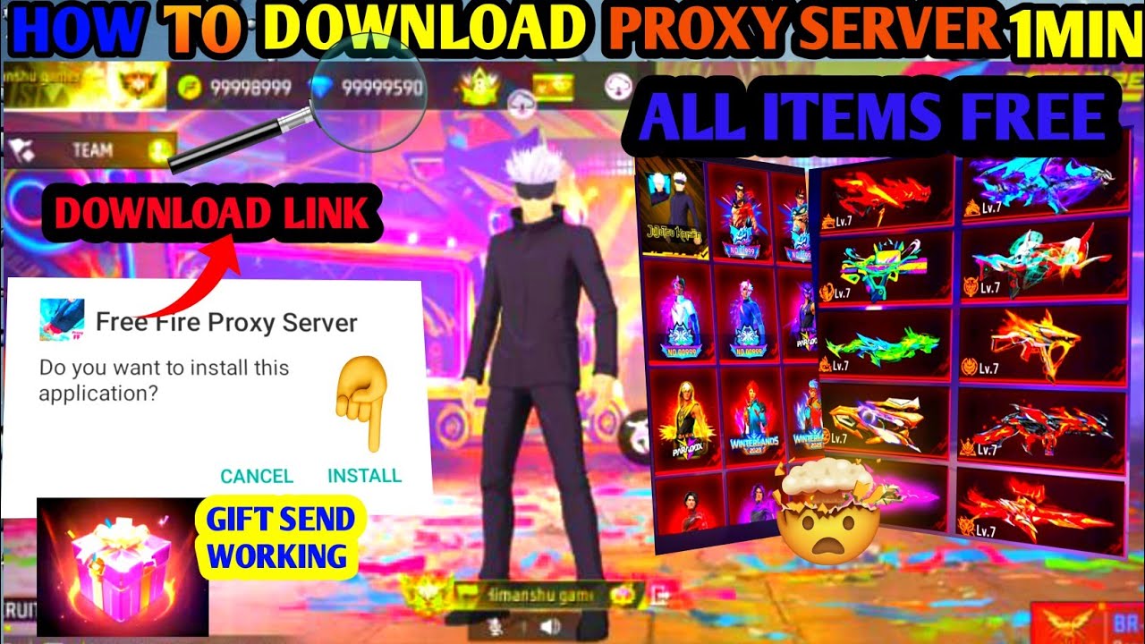 How To Download Proxy server in free fire 🔥 💯😱All device available 🎉(proxy server download)