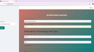 Automated question builder application