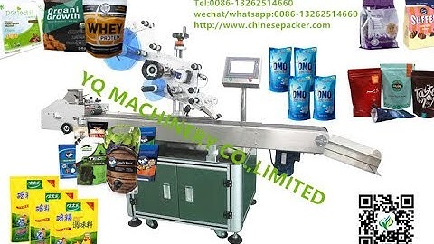 automatic plane labeling machine with paging system for zippered flat bag pouch label applicator