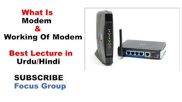 What is Modem || Working of Modem || Lecture in Urdu/Hindi