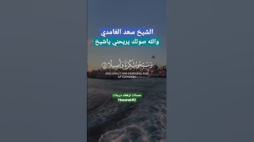 تلاوة مريحة وهادئة للقارئ الشيخ سعد الغامدي