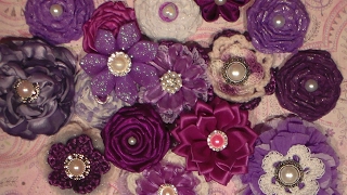 Project Share - Handmade Flowers with ribbon, satin, yarn, tulle and crepe paper