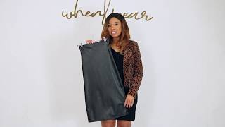 Black Commando Vegan Leather Midi Skirt - When & Wear