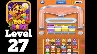 Egg Sort Color Drop Level 27 Walkthrough Solution
