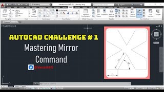 Autocad Challenge # 1 for Beginners Tutorial | How to Master Mirror Command