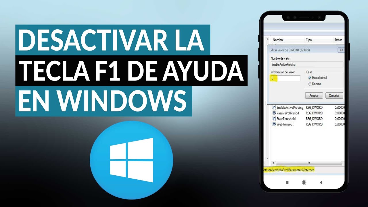 ¿Cómo inhabilitar o desactivar la tecla F1 de ayuda en WINDOWS fácilmente?