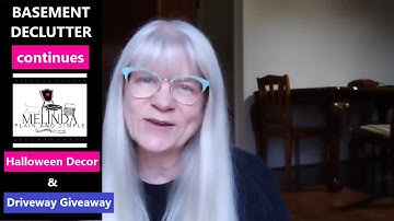 MY BASEMENT DECLUTTER CONTINUES: HALLOWEEN DECOR + DRIVEWAY GIVEAWAY /#simplify#poem