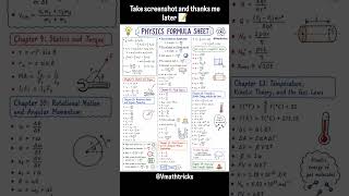 part-2 , physics important formula cheatsheet 👀📚#quickrevision #physics #jeemain #neet #cbseboard